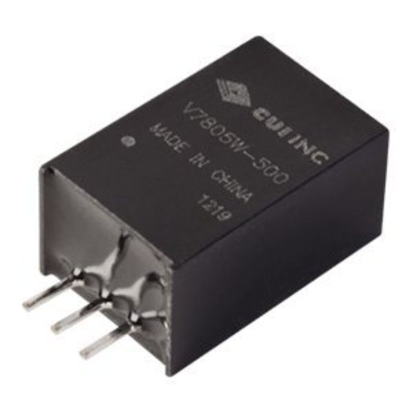 Cui Inc DC to DC Converter, 9-72V DC to 5V DC, 2.5VA, 0 Hz V7805W-500